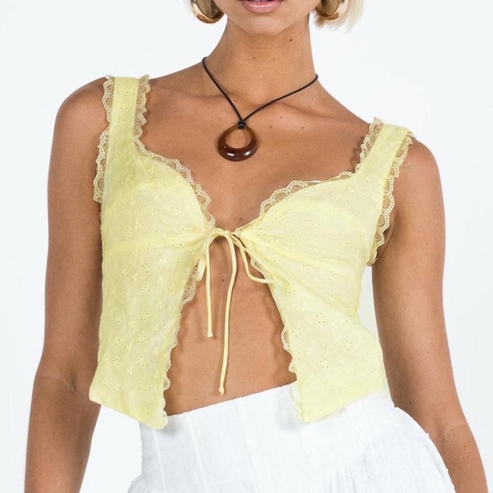 Princess Polly merelle top lemon